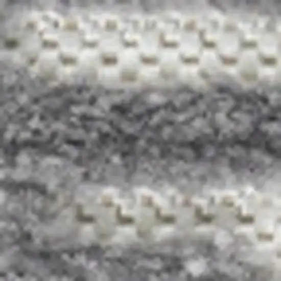 6' Gray Geometric Runner Rug Photo 7