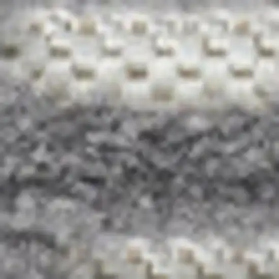 6' Gray Geometric Runner Rug Photo 6
