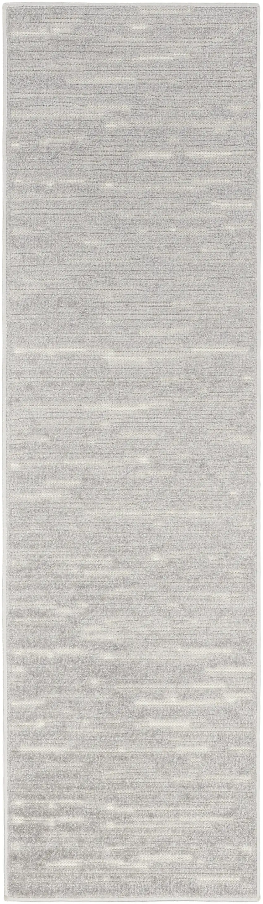 6' Gray Geometric Runner Rug Photo 2