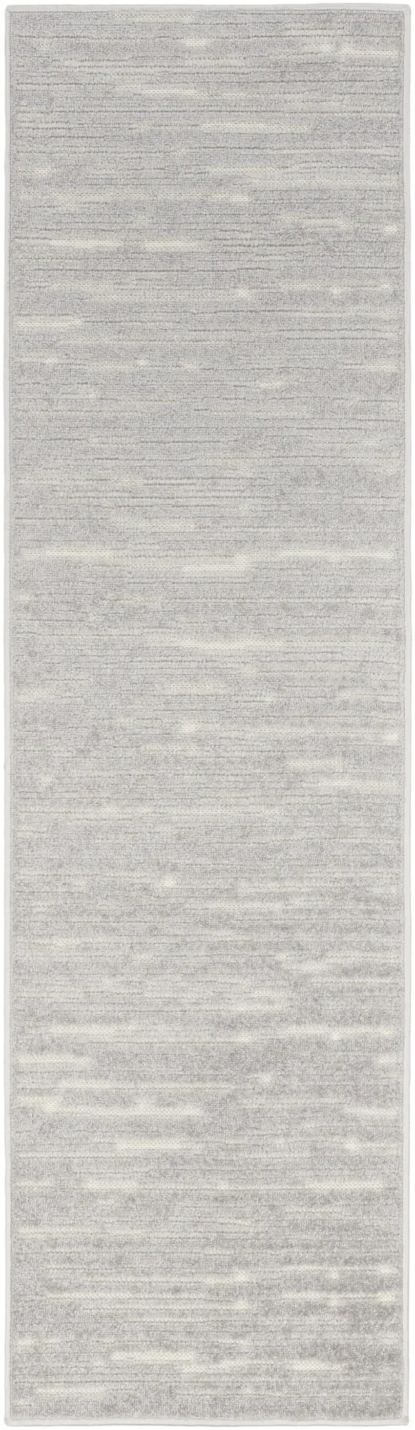 6' Gray Geometric Runner Rug Photo 3