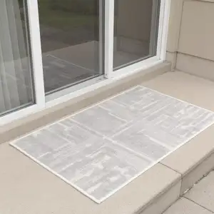 Photo of 6' Gray Geometric Runner Rug