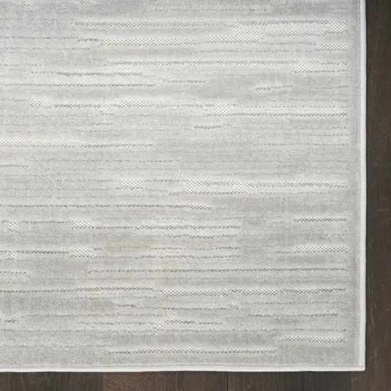 6' Gray Geometric Runner Rug Photo 7