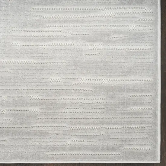 6' Gray Geometric Runner Rug Photo 6