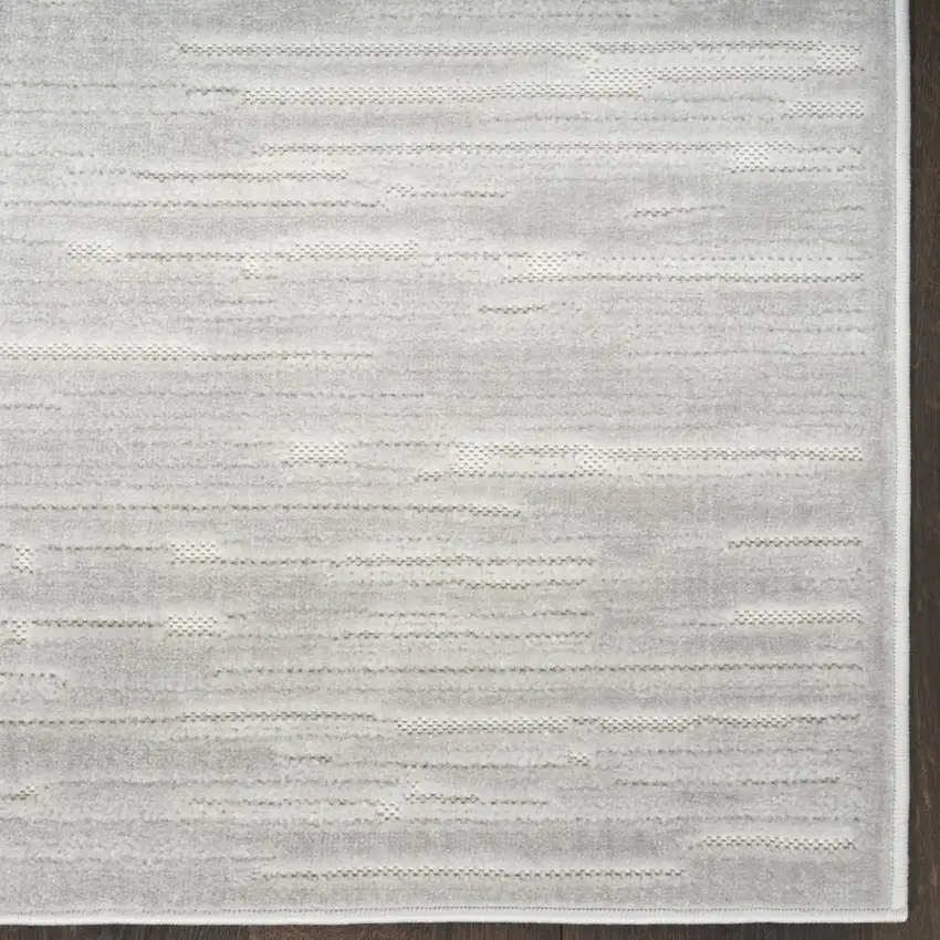 6' Gray Geometric Runner Rug Photo 6