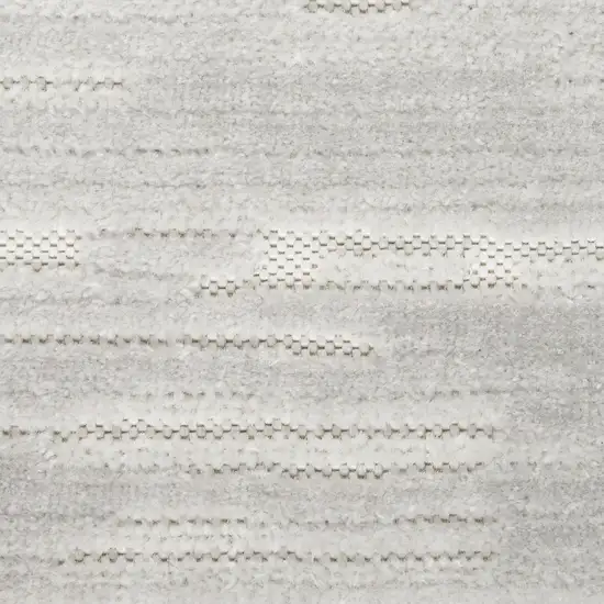 6' Gray Geometric Runner Rug Photo 8