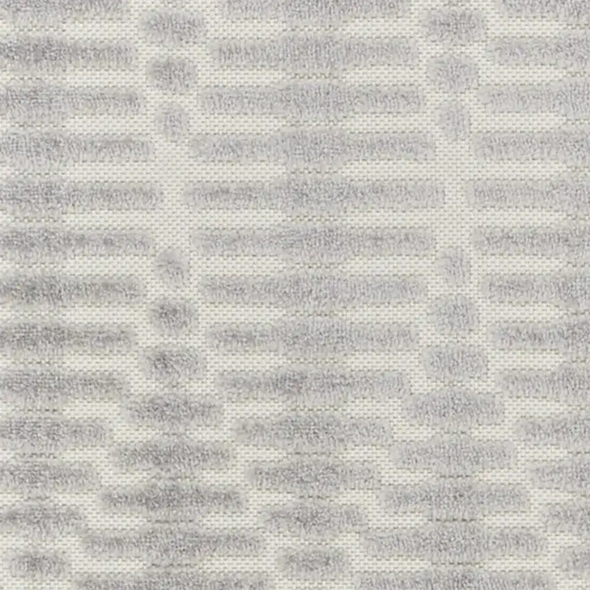 6' Gray Geometric Runner Rug Photo 3