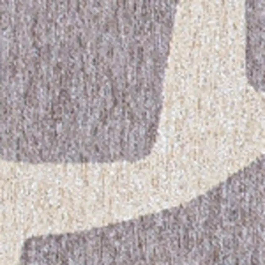 10' Gray Geometric Washable Runner Rug Photo 2