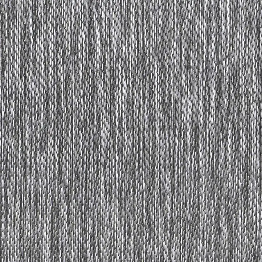 8' Gray Indoor Outdoor Runner Rug Photo 2