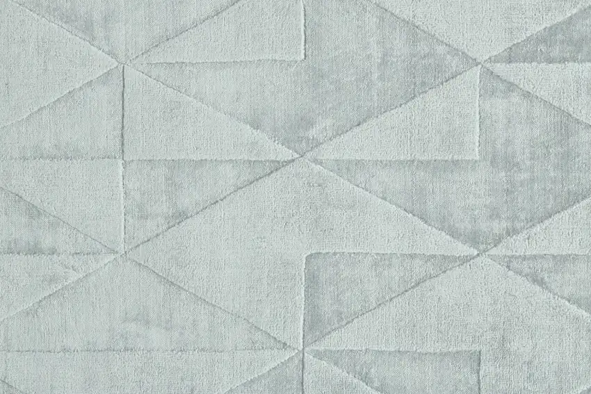 8' Gray Ivory And Silver Geometric Hand Woven Runner Rug Photo 7