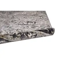 Photo of 8' Gray Ivory And Taupe Abstract Stain Resistant Runner Rug