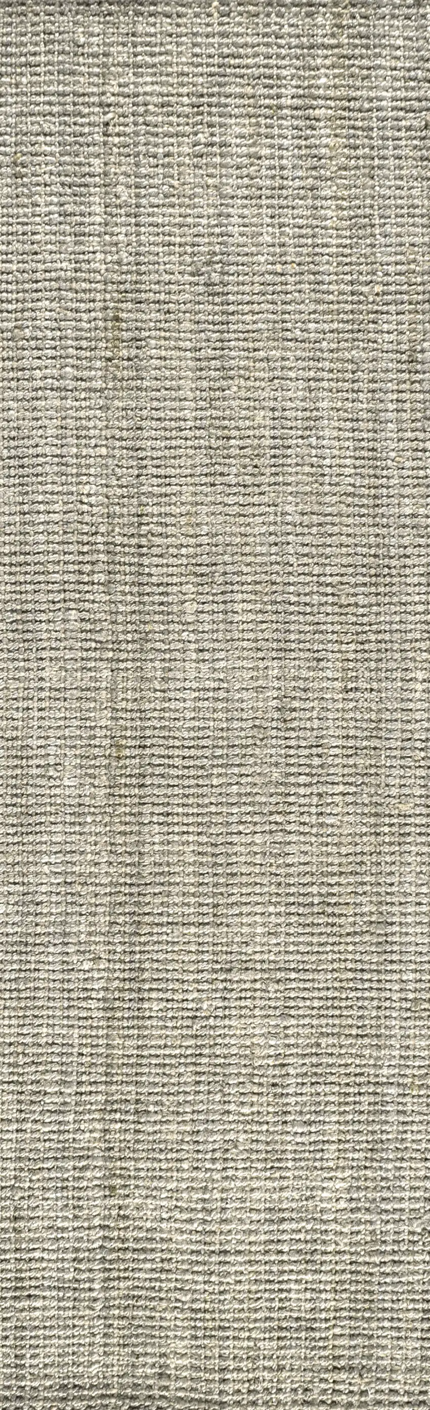 14' Gray Jute Handmade Runner Rug Photo 1