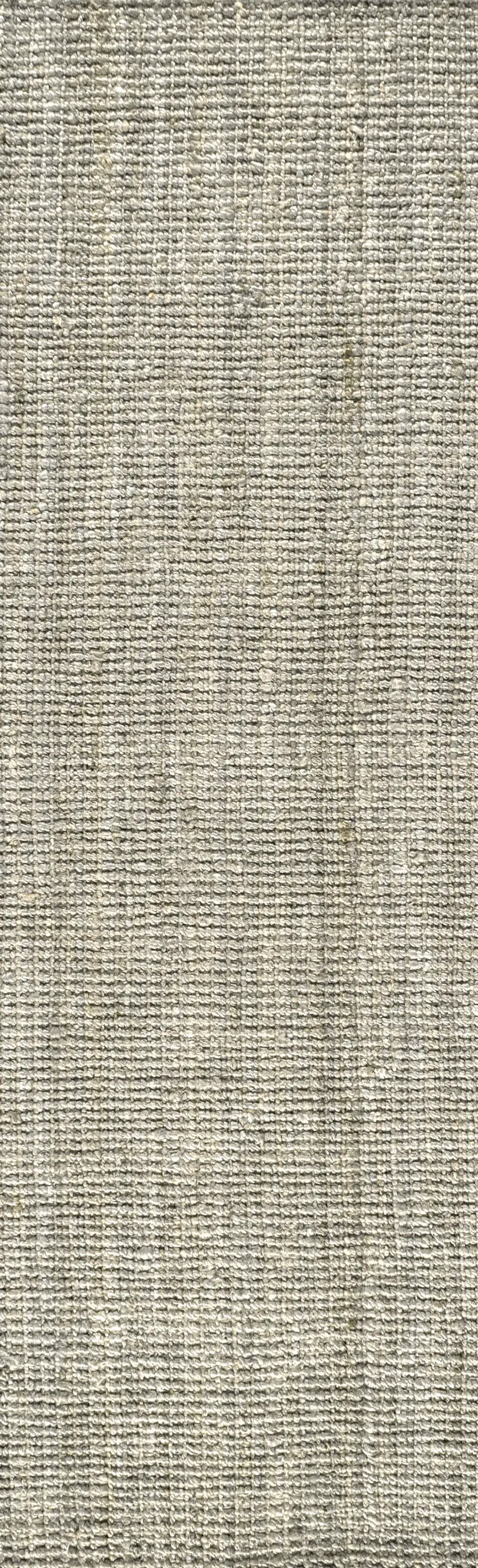 18' Gray Jute Handmade Runner Rug Photo 3