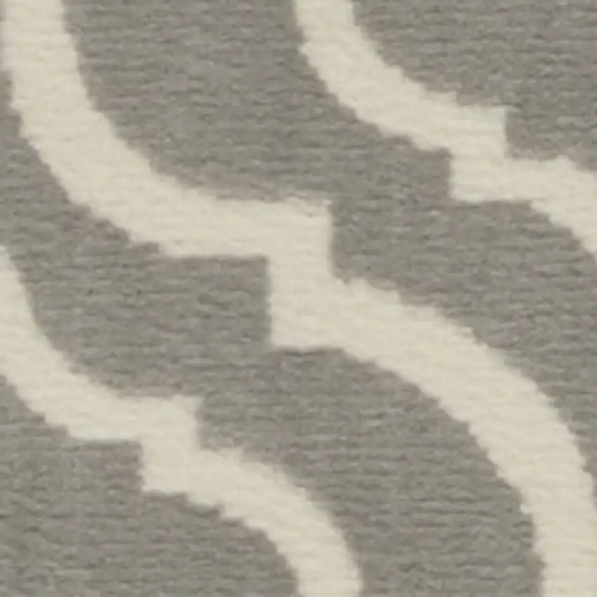 7' Gray Moroccan Power Loom Runner Rug Photo 8