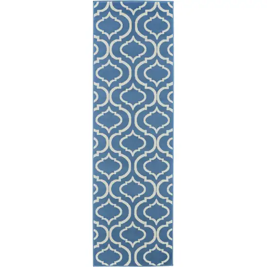 7' Gray Moroccan Power Loom Runner Rug Photo 9