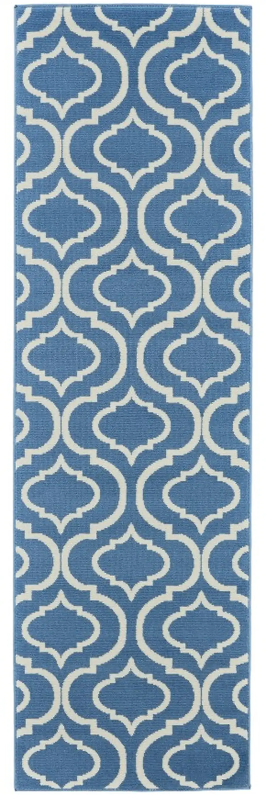 7' Gray Moroccan Power Loom Runner Rug Photo 2