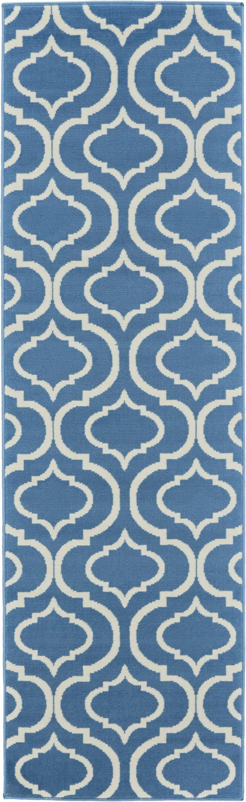 7' Gray Moroccan Power Loom Runner Rug Photo 4