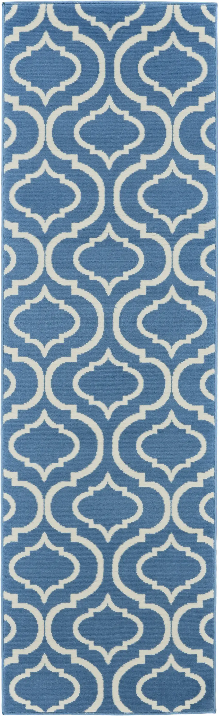 7' Gray Moroccan Power Loom Runner Rug Photo 2