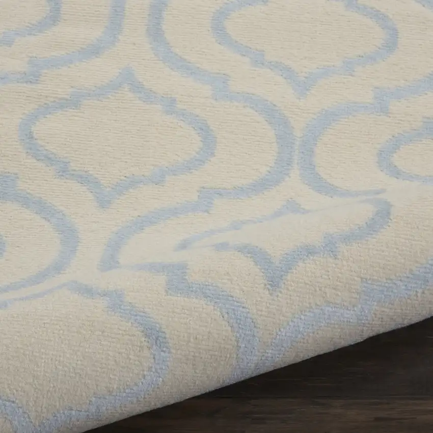 7' Gray Moroccan Power Loom Runner Rug Photo 9