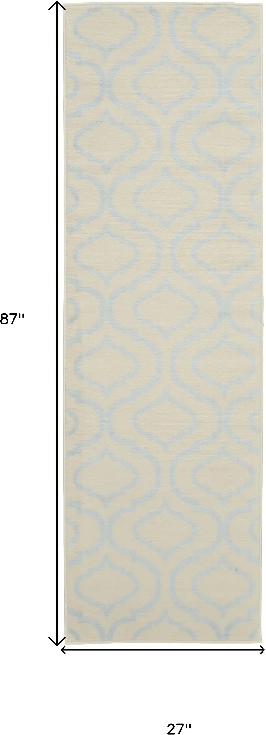 7' Gray Moroccan Power Loom Runner Rug Photo 6