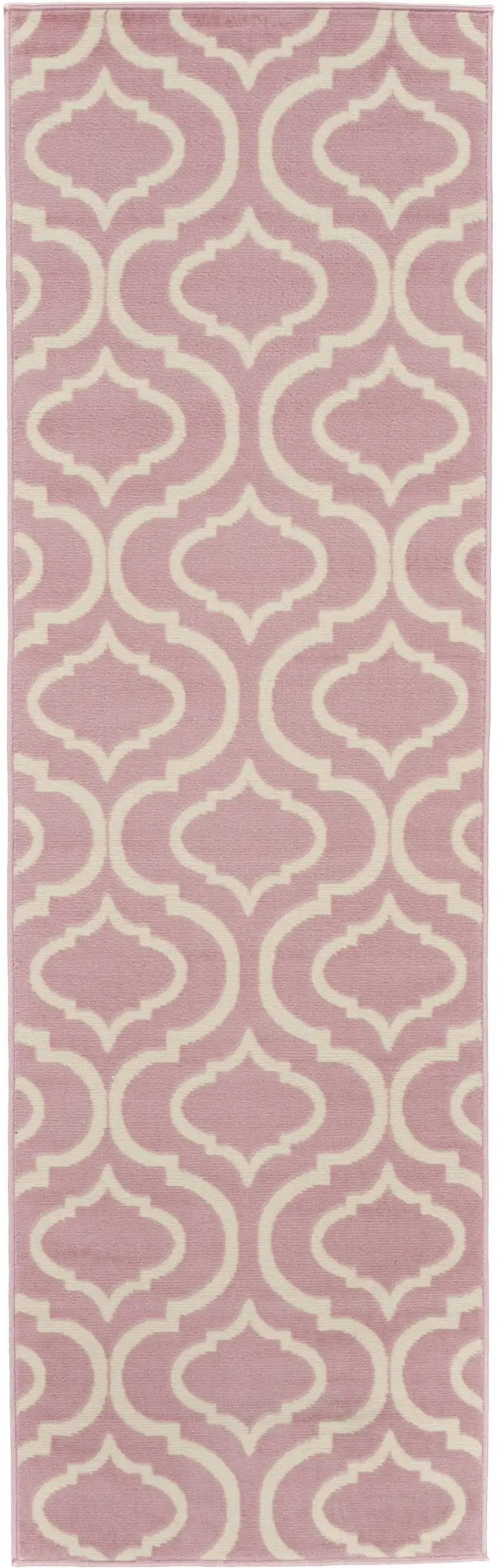 7' Gray Moroccan Power Loom Runner Rug Photo 2