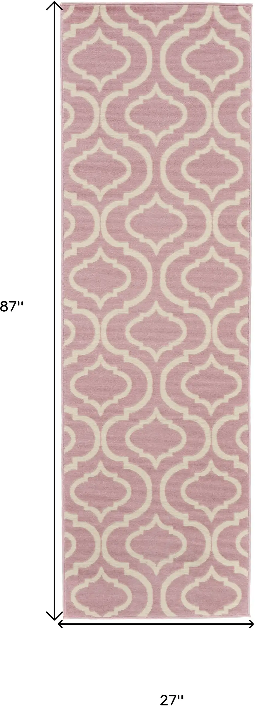7' Gray Moroccan Power Loom Runner Rug Photo 6