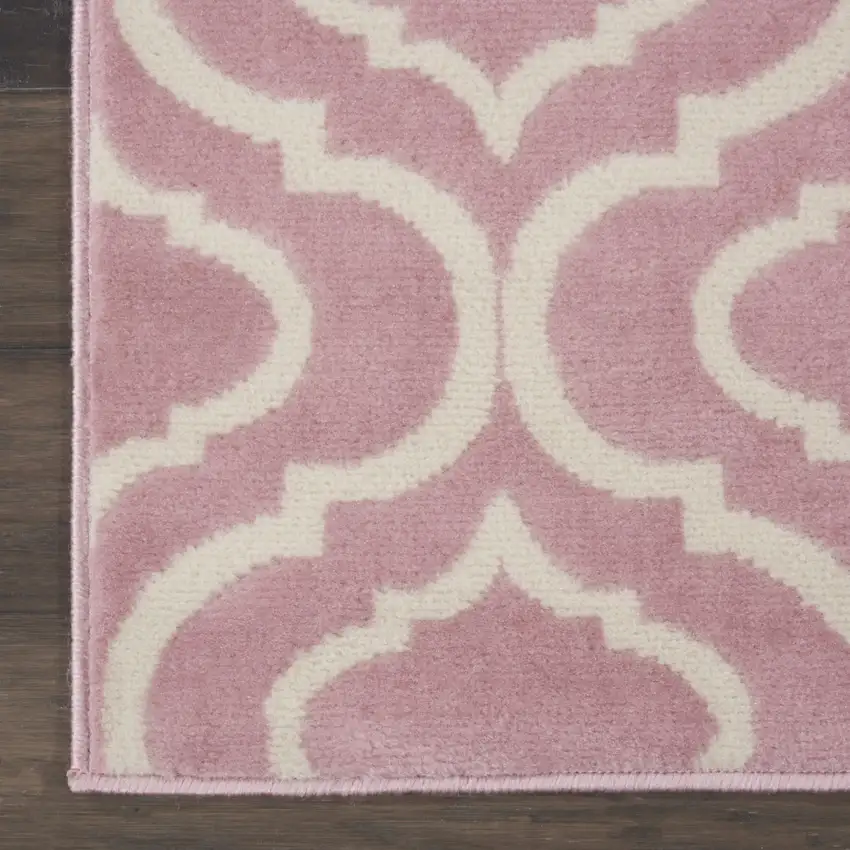 7' Gray Moroccan Power Loom Runner Rug Photo 3