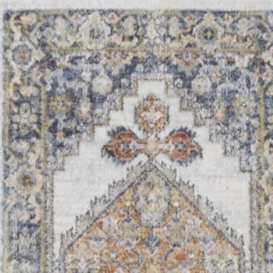 12' Gray Oriental Power Loom Distressed Washable Runner Rug Photo 1