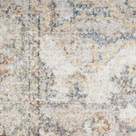10' Gray Oriental Power Loom Washable Runner Rug Photo 7