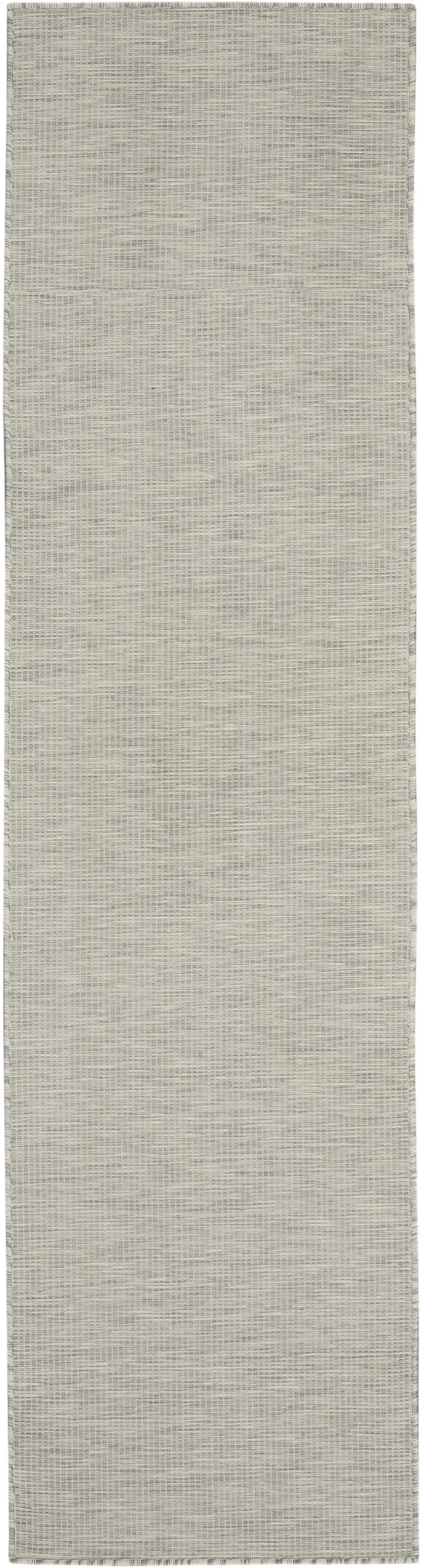 8' Gray Power Loom Runner Rug Photo 2