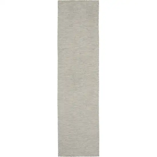 8' Gray Power Loom Runner Rug Photo 2