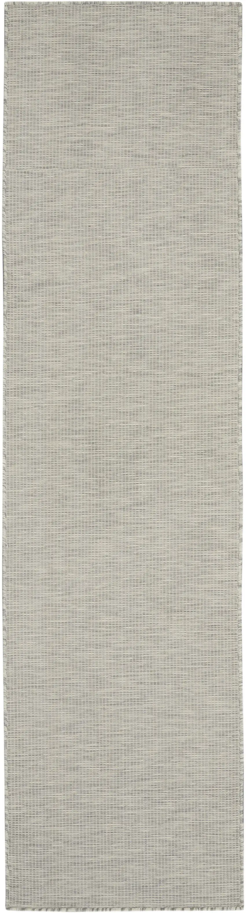 8' Gray Power Loom Runner Rug Photo 2