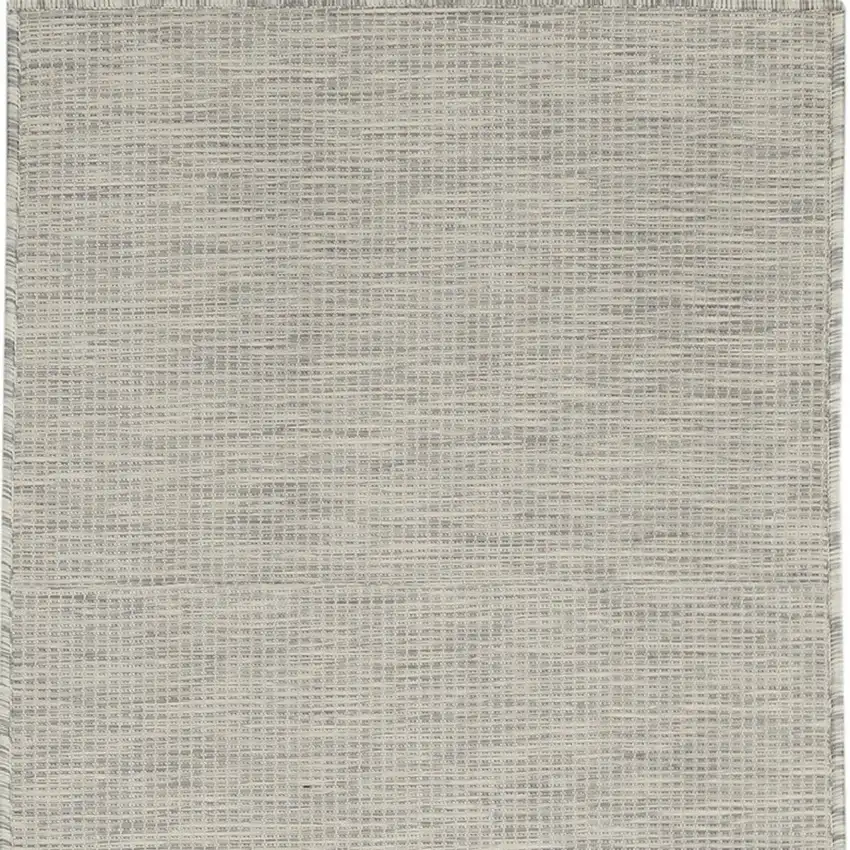 8' Gray Power Loom Runner Rug Photo 3