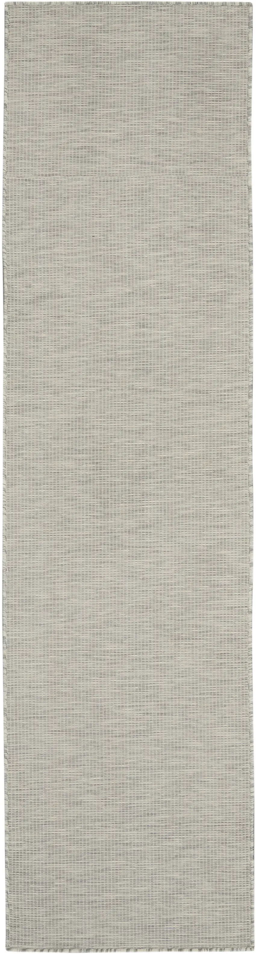 8' Gray Power Loom Runner Rug Photo 5