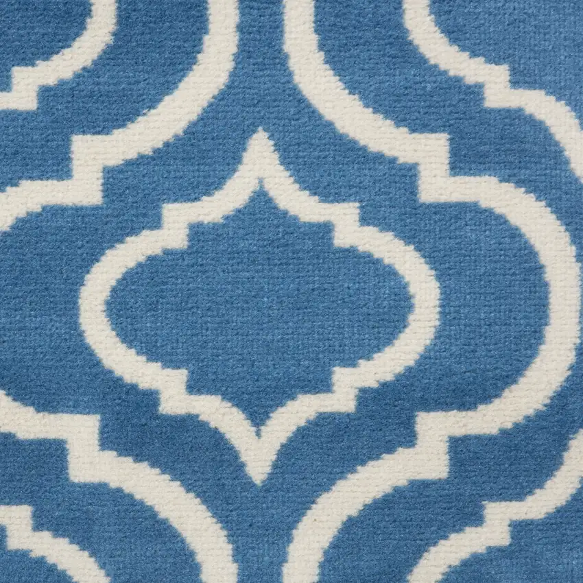 8' Gray Round Moroccan Power Loom Area Rug Photo 8