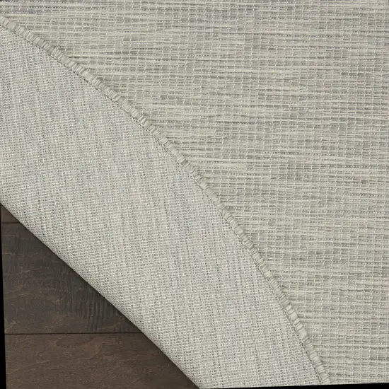 8' Gray Round Power Loom Area Rug Photo 9