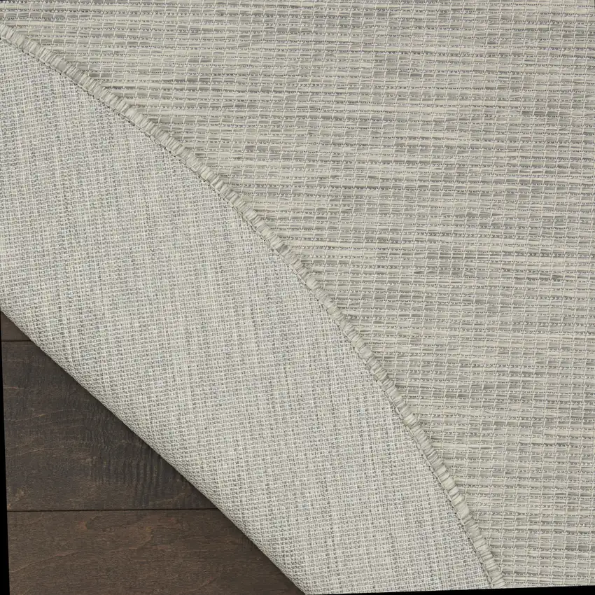 8' Gray Round Power Loom Area Rug Photo 9