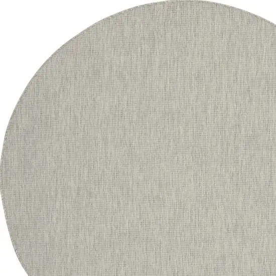 8' Gray Round Power Loom Area Rug Photo 3