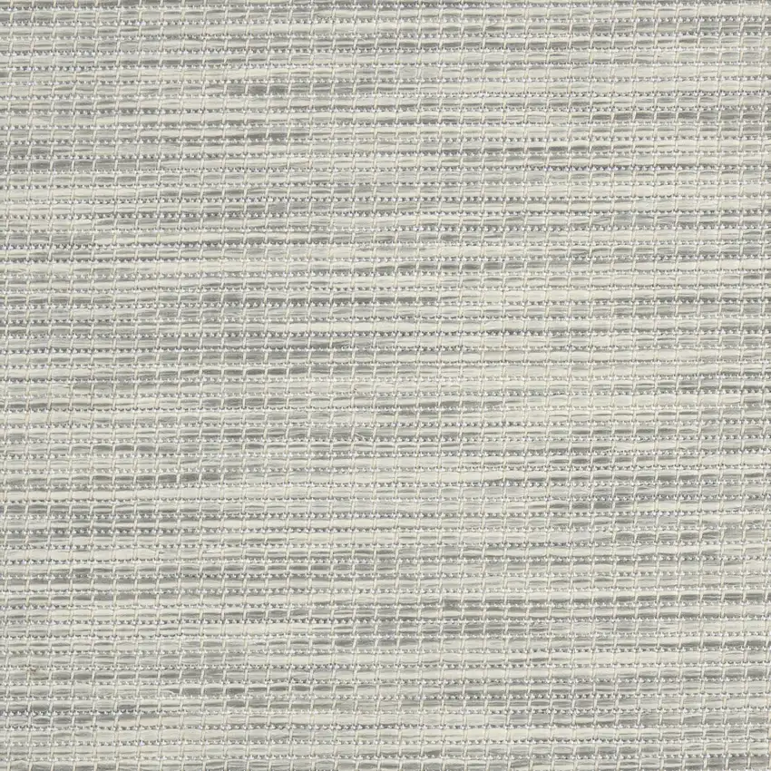 8' Gray Round Power Loom Area Rug Photo 9