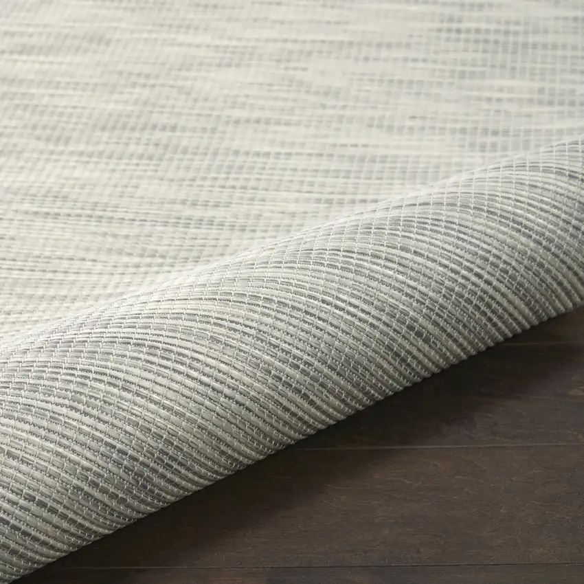 8' Gray Round Power Loom Area Rug Photo 8