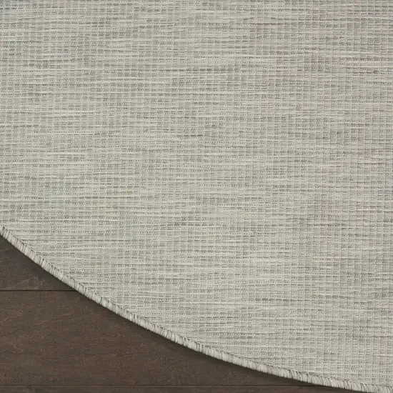 6' Gray Round Power Loom Area Rug Photo 9