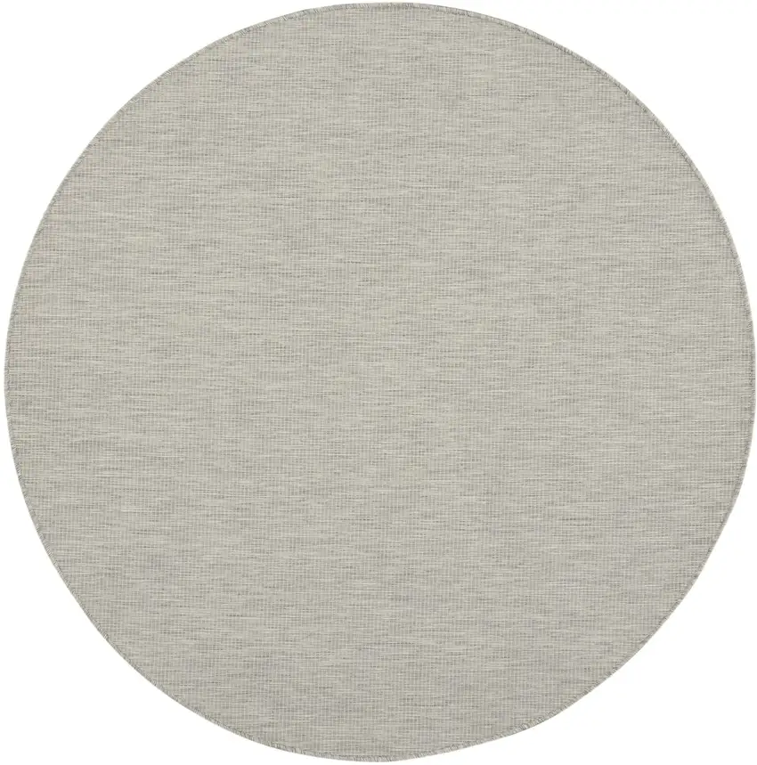 6' Gray Round Power Loom Area Rug Photo 3