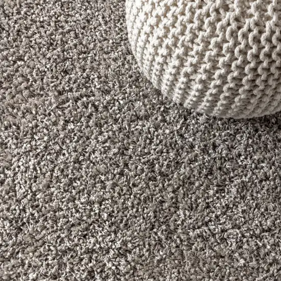 8' Gray Runner Rug With Fringe Photo 6