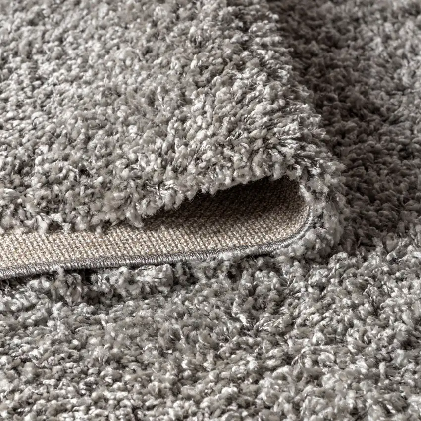 8' Gray Runner Rug With Fringe Photo 7