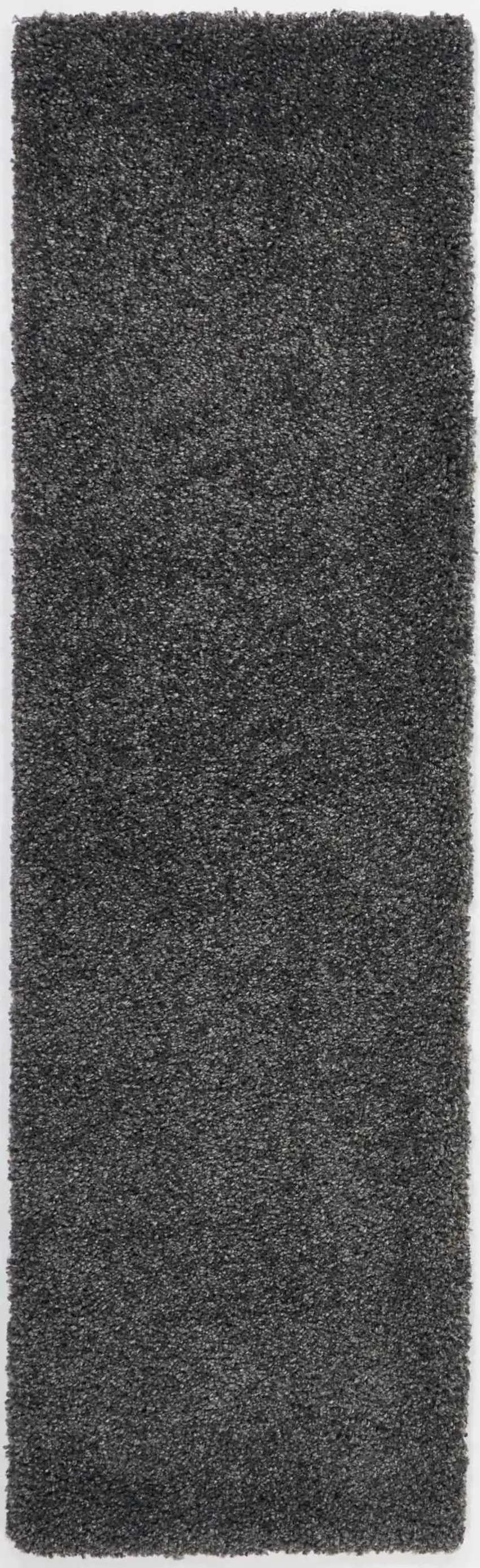 10' Gray Shag Non Skid Runner Rug Photo 2