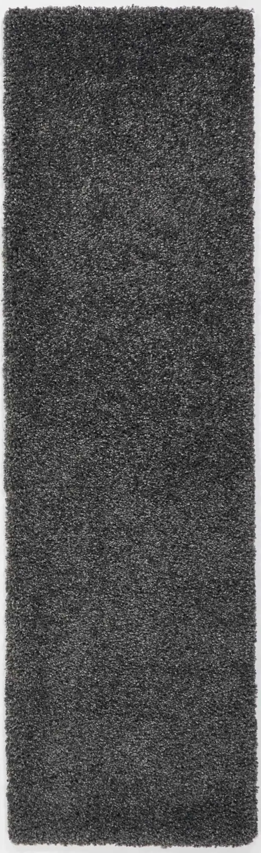 10' Gray Shag Non Skid Runner Rug Photo 4
