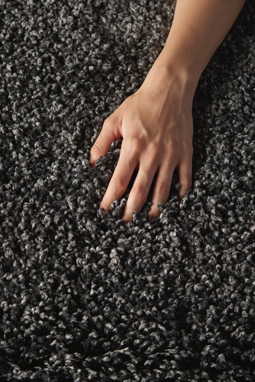 10' Gray Shag Non Skid Runner Rug Photo 6