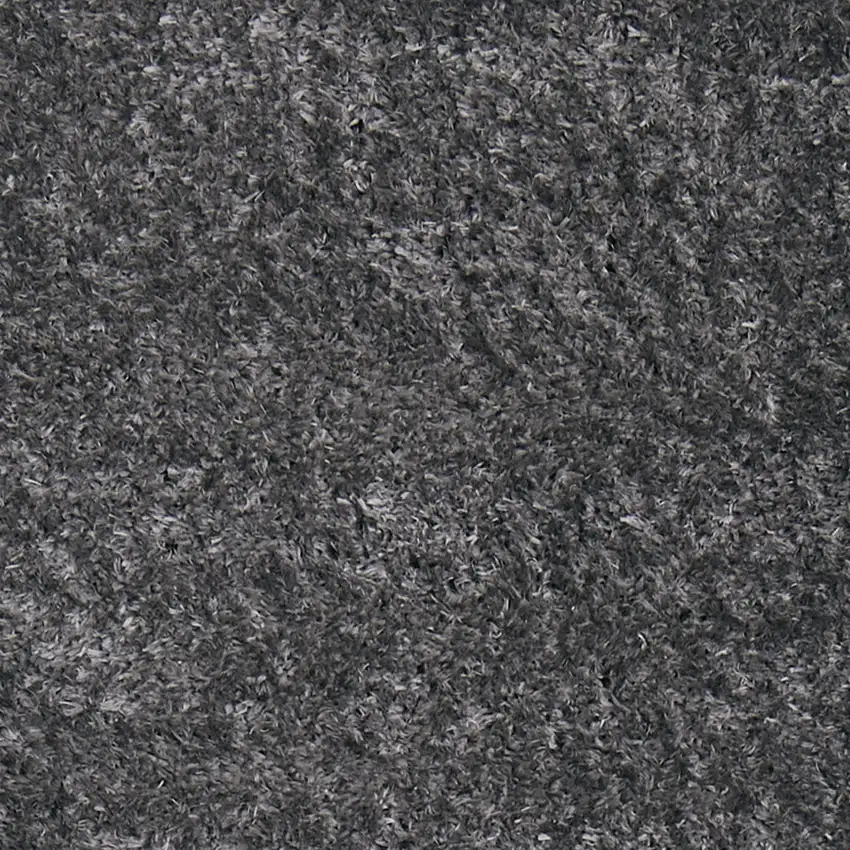 8' Gray Shag Power Loom Runner Rug Photo 5