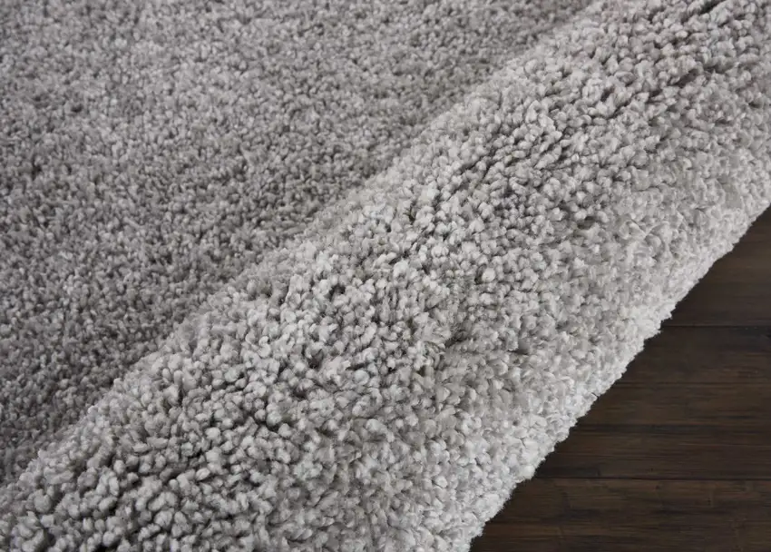 10' Gray Shag Runner Rug Photo 3
