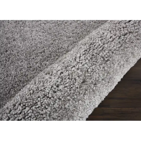 10' Gray Shag Runner Rug Photo 3