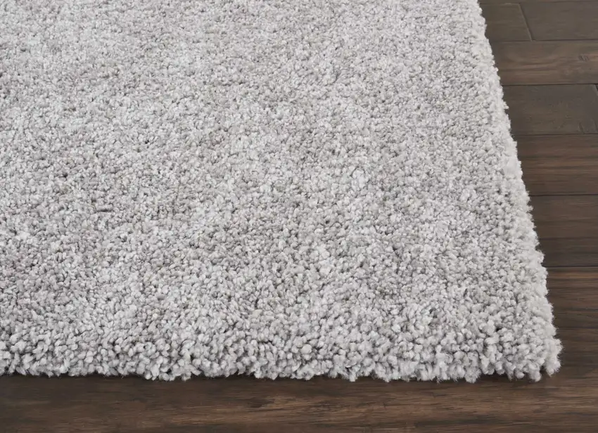 10' Gray Shag Runner Rug Photo 4